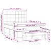 vidaXL Boxspringbett mit Matratze Hellgrau 140x200 cm Stoff