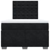 vidaXL Boxspringbett mit Matratze Schwarz 120x200 cm Samt