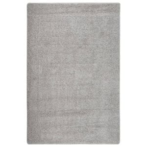 vidaXL Shaggy-Teppich Hellgrau 200x290 cm Rutschfest