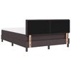 vidaXL Boxspringbett mit Matratze Dunkelbraun 140 x 200 cm Stoff