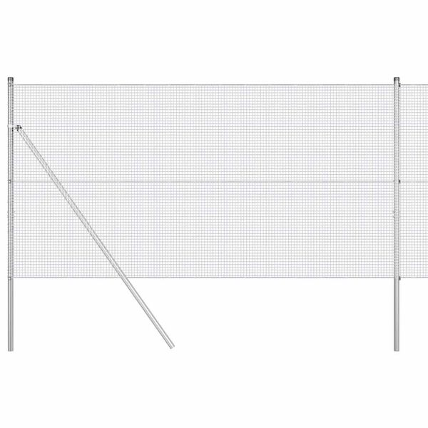 vidaXL Zaunpfosten Silber 10 x 1,4 m (16 x 16 mm Maschen) Stahl