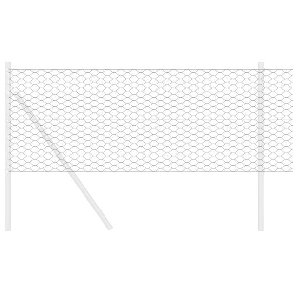 vidaXL Hexagonzaun Grau 0,4 x 25 m PVC