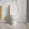 vidaXL Toilettensitz mit Absenkautomatik und Quick-Release Wei&szlig; Eckig