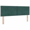 vidaXL Boxspringbett mit Matratze Dunkelgr&uuml;n 200 x 140 cm Samt