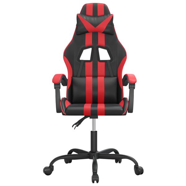 vidaXL Gaming-Stuhl Drehbar Schwarz und Rot Kunstleder