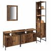 vidaXL Badezimmerm&ouml;bel-Set mit Regal 4 pcs Altholz Holzwerkstoff