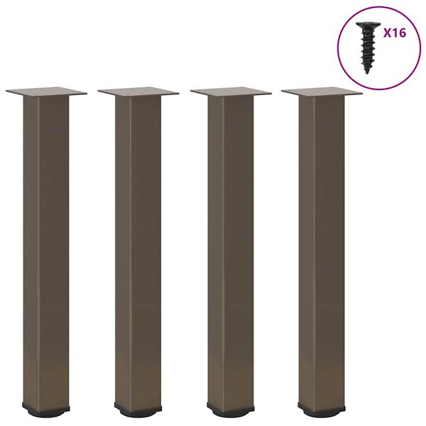 vidaXL Konsolentischbeine 4 Stk. Naturstahl 72-74 cm Stahl