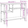 vidaXL Konsolentisch mit Ablagen R&auml;uchereiche 100x35x75 cm
