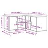 vidaXL Eckregal Sonoma-Eiche 160x40x45 cm Holzwerkstoff