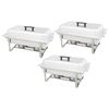 vidaXL Chafing Dish Set 3-tlg. Edelstahl
