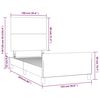 vidaXL Bettgestell ohne Matratze Dunkelbraun 100x200 cm Stoff