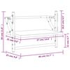 vidaXL Wandregale mit Stangen 2 Stk. R&auml;uchereiche 40x25x30 cm