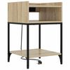 vidaXL Nachttisch 2 pcs Sonoma-Eiche 40 x 40 x 61 cm Holzwerkstoff