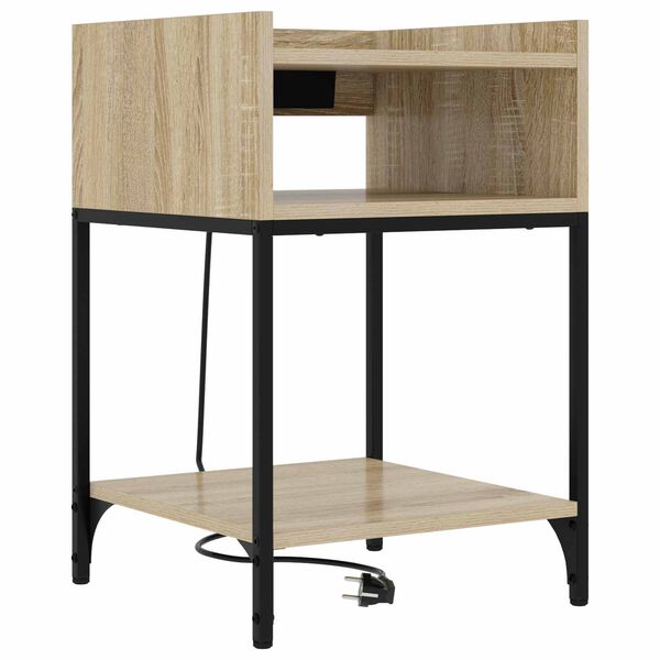 vidaXL Nachttisch 2 pcs Sonoma-Eiche 40 x 40 x 61 cm Holzwerkstoff