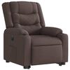 vidaXL Relaxsessel mit Aufstehhilfe Elektrisch Dunkelbraun Stoff