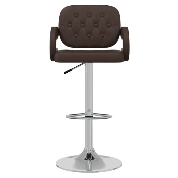 vidaXL Barhocker 2 Stk. Braun Kunstleder
