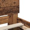 vidaXL Bettrahmen mit Kopfteil Altholz 120 x 190 cm Holzwerkstoff