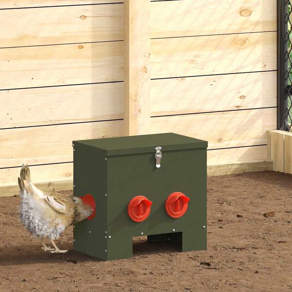 vidaXL H&uuml;hnerf&uuml;tterer 2 pcs Olive Gr&uuml;n 40,5 x 25 x 38 cm