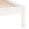 vidaXL Massivholzbett Wei&szlig; Kiefernholz 140x190 cm