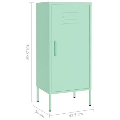 vidaXL Lagerschrank Minzgrün 42,5x35x101,5 cm Stahl