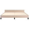 vidaXL Bettgestell mit Kopfteil ohne Matratze Cappuccino 160x200 cm