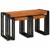 vidaXL Nestingtisch 3 stk. Braun und Schwarz 82 x 40 x 45 cm