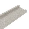 vidaXL Wandregale 2 Stk. Betongrau 80x9x3 cm