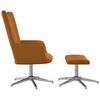 vidaXL Relaxsessel mit Hocker Braun Samt