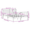 vidaXL Massivholzbett ohne Matratze 120x200 cm Kiefernholz