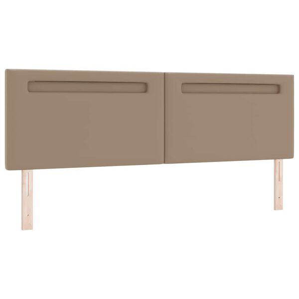 vidaXL LED Kopfteil Cappuccino 180 cm Kunstleder