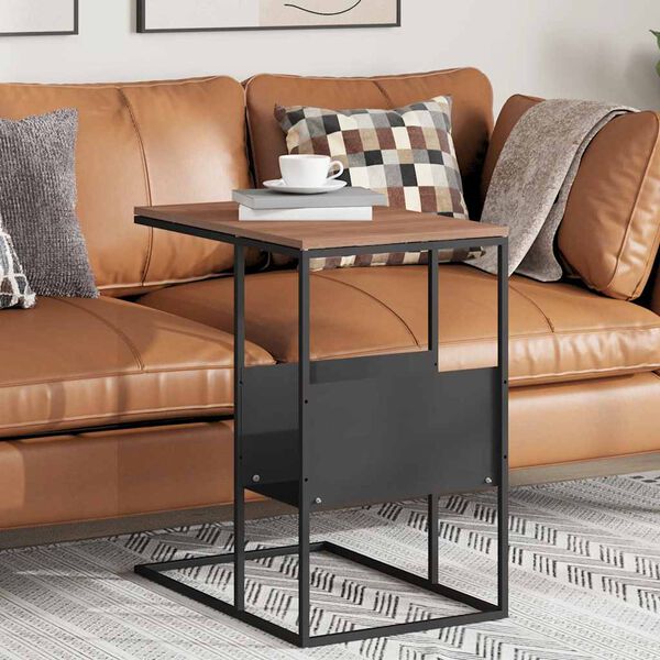 vidaXL Beistelltisch Schwarz 55x36x59,5 cm Holzwerkstoff