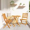 vidaXL Garten Bistro Set 3 pcs Braun Akazie Massivholz