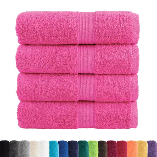 vidaXL Premium-G&auml;stet&uuml;cher SOLUND 4 Stk. Rosa 30x50 cm 600 g/m&sup2;