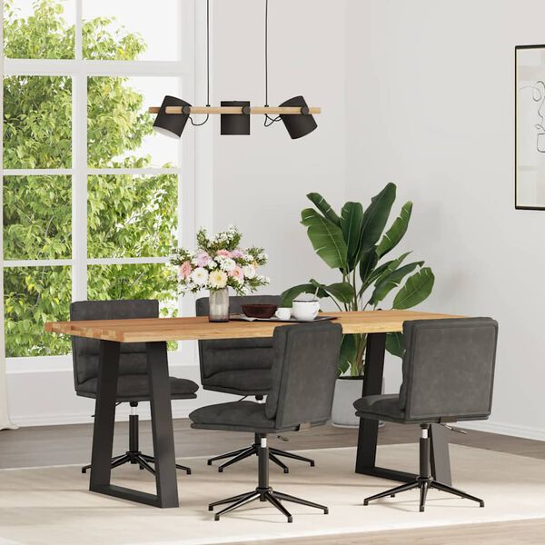 vidaXL Esszimmerst&uuml;hle 4 Stk. Schwarz Kunstleder