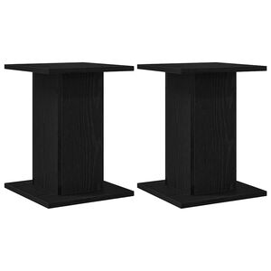 vidaXL Pflanzenständer 2 pcs Schwarz Eichen-Optik 30 x 30 x 40 cm