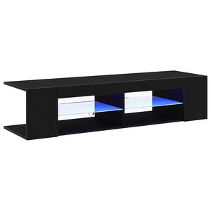 vidaXL TV-Schr&auml;nk 135 x 39 x 30 cm Schwarz Eichen-Optik Holzwerkstoff