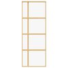 vidaXL Schiebetür Golden 76x205 cm ESG-Klarglas und Aluminium