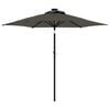 vidaXL Sonnenschirm mit Stahlmast Anthrazit 225x225x212 cm
