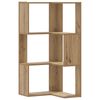 vidaXL Eck-B&uuml;cherregal 3 B&ouml;den Artisan-Eiche 50x50x102cm Holzwerkstoff