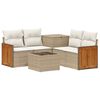 vidaXL Sofa Set 6 stk. Beige und Cremewei&szlig; 55 x 55 x 37 cm