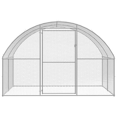 vidaXL Outdoor-Hühnerstall 3x24x2 m Verzinkter Stahl