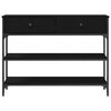 vidaXL Konsolentisch mit Regal Schwarz Eichen-Optik 72,5 x 25 x 75 cm