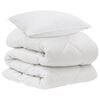 vidaXL Bettdecke mit Kissen 2 pcs Wei&szlig; Mikrofaser