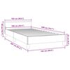 vidaXL Bettgestell mit Kopfteil ohne Matratze Blau 100x200 cm Stoff
