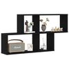 vidaXL Wandregal Schwarz Eichen-Optik 76 x 15 x 53 cm Holzwerkstoff
