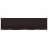 vidaXL Waschtischplatte Dunkelbraun 200x50x(2-6)cm Massivholz