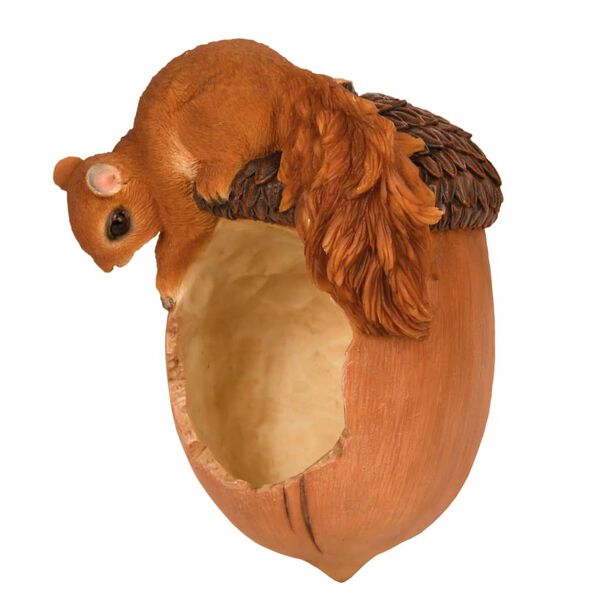 Esschert Design Eichh&ouml;rnchen mit Futterspender-Eichel 14,2&times;10,8&times;20,1cm