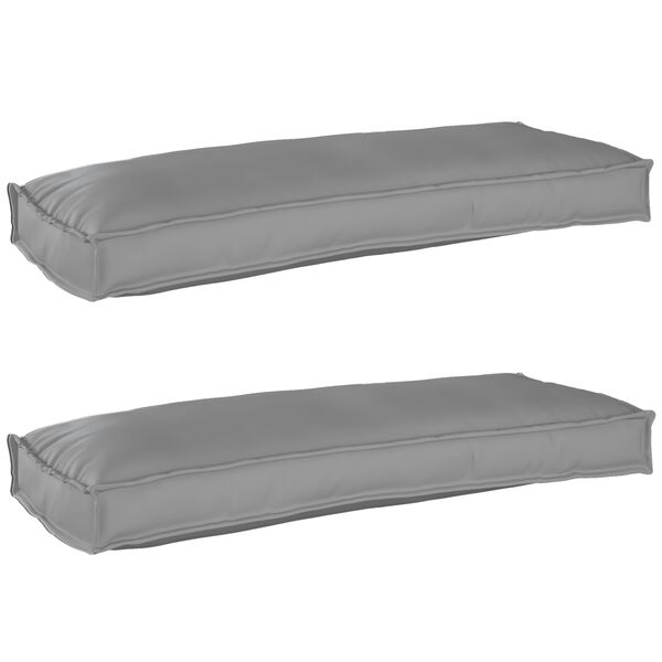 vidaXL Pallet Kissen Set 2 pcs Grau 100 x 40 x 8 cm Oxford-Stoff