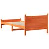 vidaXL Massivholzbett ohne Matratze Wachsbraun 75x190 cm Kiefernholz