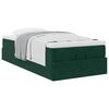 vidaXL Ottoman-Bett mit Matratze Dunkelgr&uuml;n 90x190 cm Samt